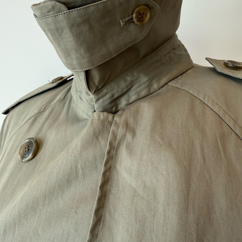 Burberry Olive Double-Breasted Trench Coat - Picture 2 of 16